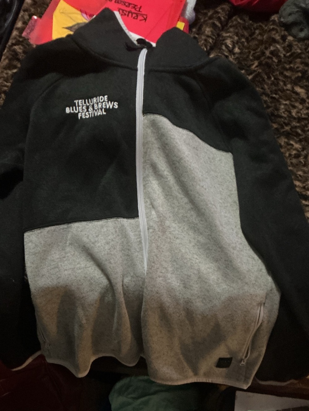 Telluride Blues & Brews Two-Tone Full-Zip Fleece Jacket - Black & Light Gray
